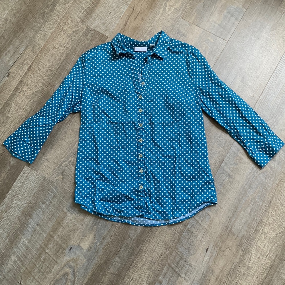 New York & Company Polka-dot Button Down